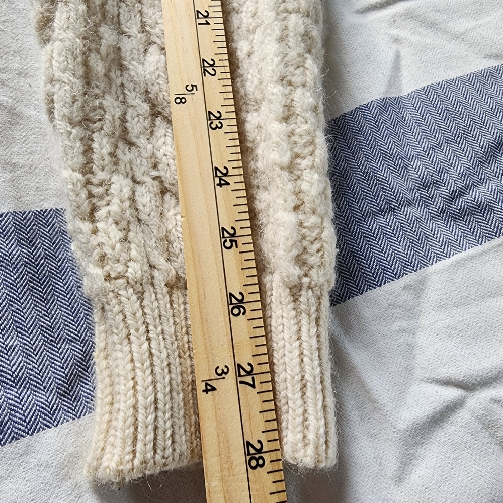 Vintage Irish Cladyknit Wool Aran Fisherman Cardigan Sweater - Picture 8 of 16